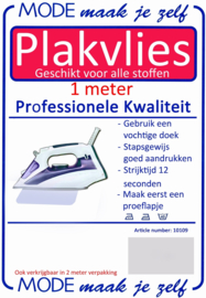 Plakvlies 1 meter - Wit