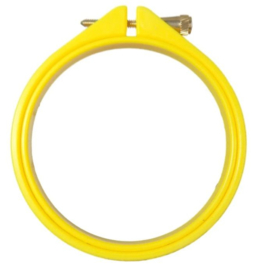 Mini kunststof borduurring - 8 cm GEEL