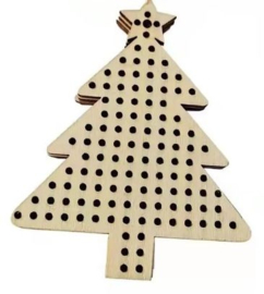 Houten Borduurhanger KERSTBOOM