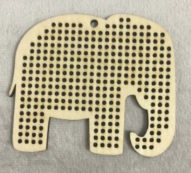 Houten Borduurhanger OLIFANT