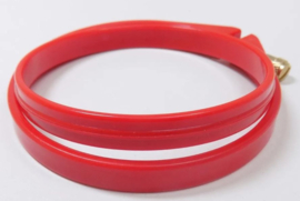 Mini kunststof borduurring - 8 cm ROOD