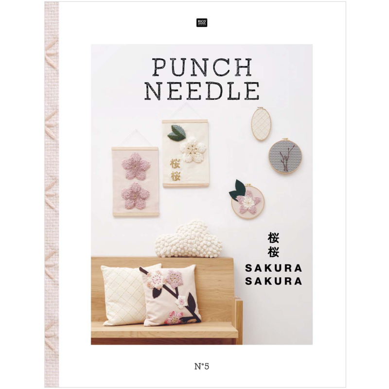 Boek Punch Needle SAKURA no.5 van Rico