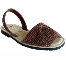 596 Trenza brown/choco (met zachte binnenzool)