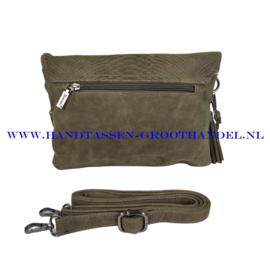 N73 Dubbele clutch met flap Eternel 6424 groen