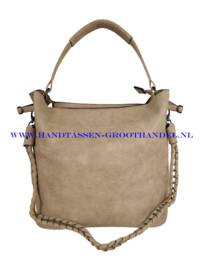 N36 Handtas Eleganci 8262-3 licht taupe