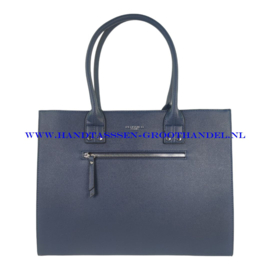 N118 Handtas Flora & Co Saffiano 3678 blauw