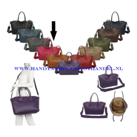 N72 weekendtas - handbagage Paolo Bags 357-5 rose (fuchsia)