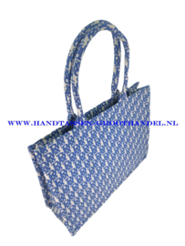 N36 Handtas Qischa CE021 blauw/wit