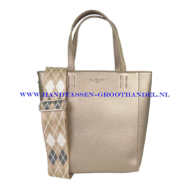 N40 Handtas Flora & Co 6901 taupe metal