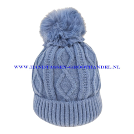 N15 cj-2393 muts ponpon, thermisch gevoerd blauw