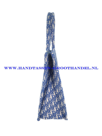 N36 Handtas Qischa CE021 blauw/wit