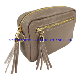 N36 crossbodytas  Qischa 9986 taupe fonce - goud