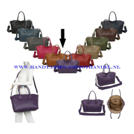 N72 weekendtas - handbagage Paolo Bags 357-5 camel