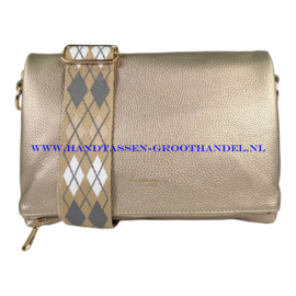 N39 Handtas Flora & Co 6947 taupe metal (goudkleurig)