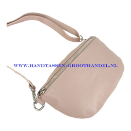 N36 crossbodytas - heuptas Qischa 9921 roze zilveren ritssluiting