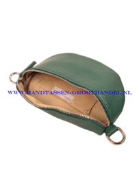 N32 crossbodytas - heuptas Qischa 9990 donker groen zilver ritssluiting