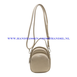 N36 Crossbody  Flora & Co 8507 taupe metal (goud)
