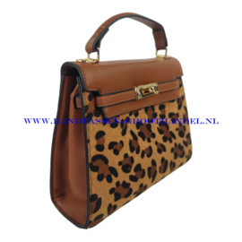 N32 handtas Dudlin 9960-788f camel luipaardprint