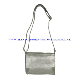 N36 Handtas Flora & Co 2306 taupe metal (groen zilver)
