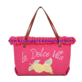 N36 Strandtas Ines Delaure 1685032a framboise (fuchsia)