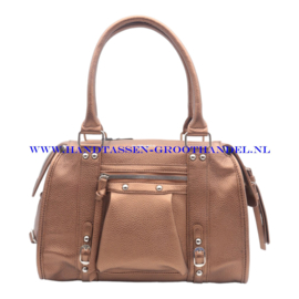 N41 Handtas Flora & Co 8531 marron metal (bruin metalic)