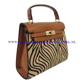 N32 handtas Dudlin 9960-788a camel zebraprint