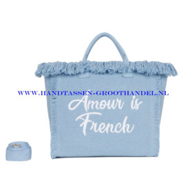 N32 Strandtas Ines Delaure 1685143 jeans (blauw)