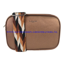 N39 Handtas Flora & Co 6915 marron metal (bruin)