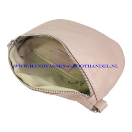 N36 crossbodytas - heuptas Qischa 9921 roze zilveren ritssluiting