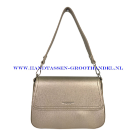 N111 Handtas Flora & Co 6992 taupe metal (goud)