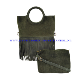 N82 Handtas suede Miss Reinette #067 groen