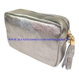 N36 crossbodytas  Qischa 9986 donker zilver - goud