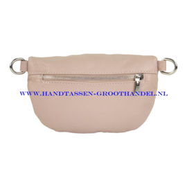 N36 crossbodytas - heuptas Qischa 9921 roze zilveren ritssluiting