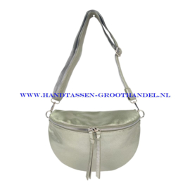 N34 Crossbody - Heuptas - Bumbag Flora & Co 2304 taupe metal (groen zilver)