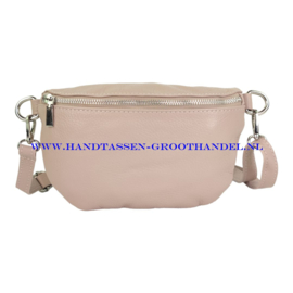 N36 crossbodytas - heuptas Qischa 9921 roze zilveren ritssluiting