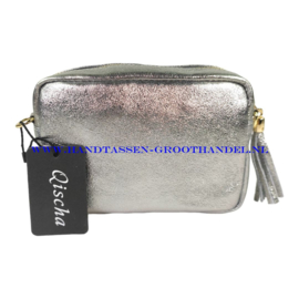 N36 crossbodytas  Qischa 9986 donker zilver - goud