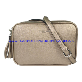 N35 Handtas Flora & Co 8035 taupe metal (goud)