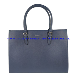 N118 Handtas Flora & Co Saffiano 3677 blauw