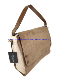 N82 Handtas Qischa 22898 sable (bruin)