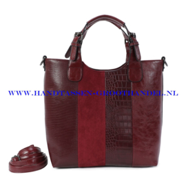 N117 Handtas Ines Delaure 1682738 marsala (rood)