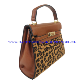 N32 handtas Dudlin 9960-788e camel luipaardprint