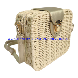 N72 Handtas Flora & Co c1038 beige-goud