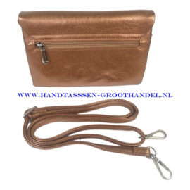 N34 Handtas - Clutch Flora & Co 2309 marron metal (bruin)