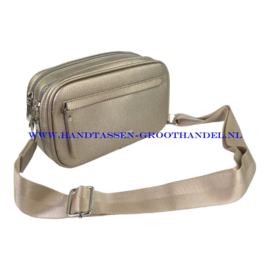 N73 Handtas Flora & Co 6924 taupe metal (goudkleurig)