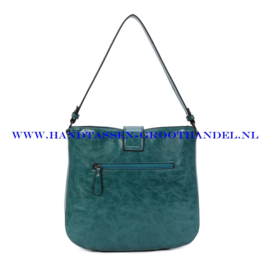 N117 Handtas Ines Delaure 1682697 emeraude (smaragd - groen - blauw)