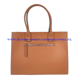 N118 Handtas Flora & Co Saffiano 3678 camel