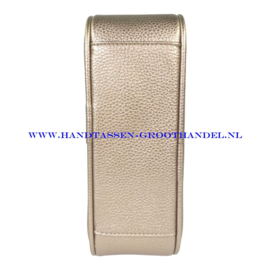 N35 Handtas Flora & Co 8035 taupe metal (goud)