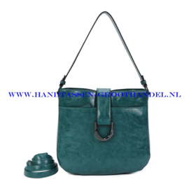 N117 Handtas Ines Delaure 1682697 emeraude (smaragd - groen - blauw)