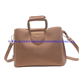 N39 Handtas Flora & Co 6977 marron metal (bruin metalic)