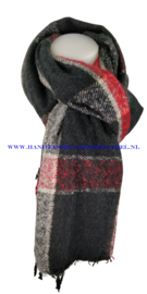 N12 sjaal ENEC-872 zwart-rood